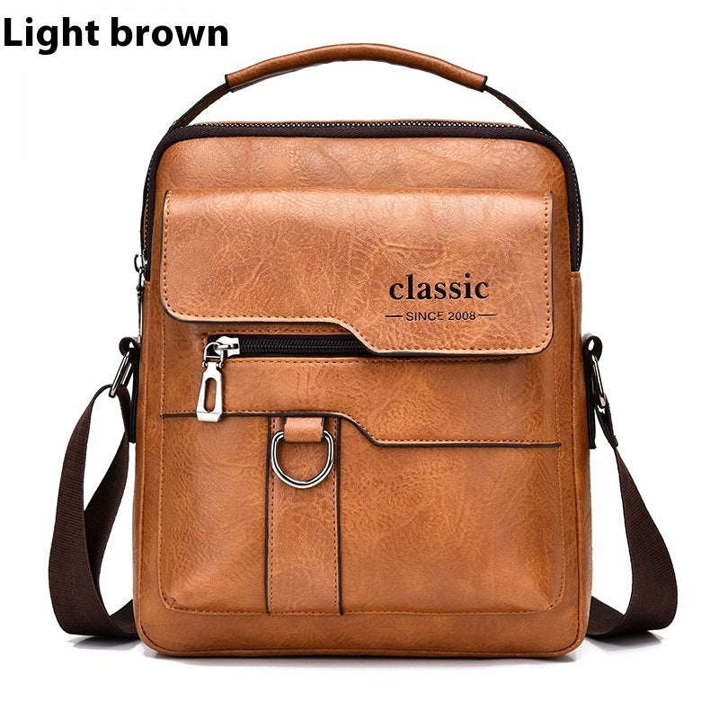 Sac messager pour homme premium - Sac bandoulière en PU cuir élégant