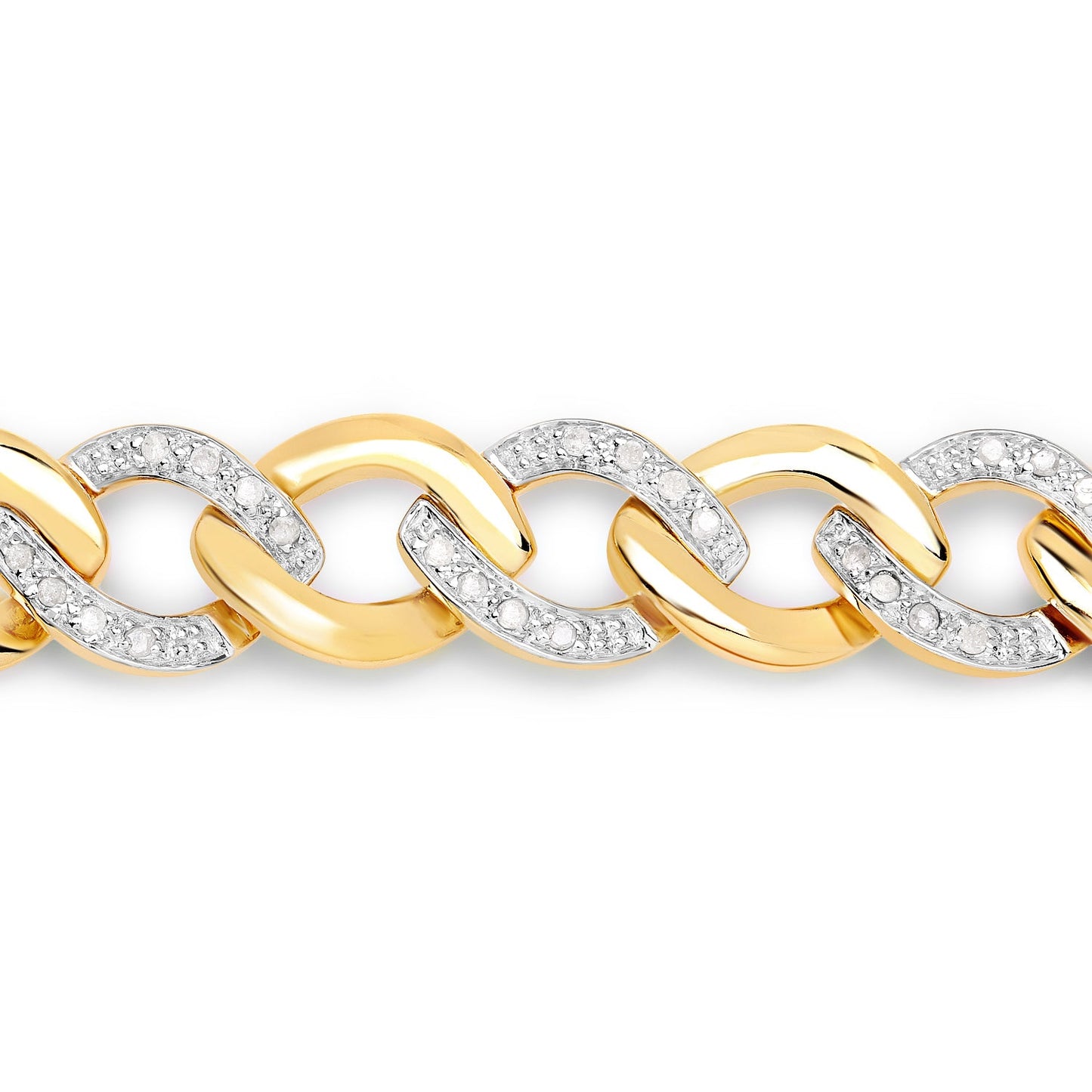 Bracelet en argent sterling avec diamant blanc véritable de 0,70 carat