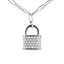 Collier Pendentif Verrou en Argent Sterling 0,25 ct