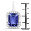 Pendentif en Tanzanite et Diamant de 9,02 Carats en Or Blanc 18K