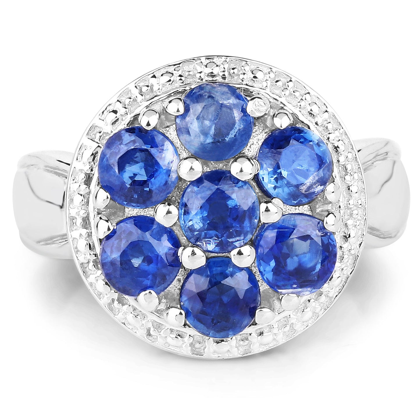 2.66 Carat Genuine Kyanite Sterling Silver Engagement Ring