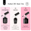 Kit de Uñas de Gel Beetles - 600 Piezas de Tips de Uñas Almendra Mediana y Esmalte de Gel Blanco Lec