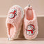 Chaussons Bonhomme de Neige - Chaussures d'Hiver en Peluche Antidérapantes