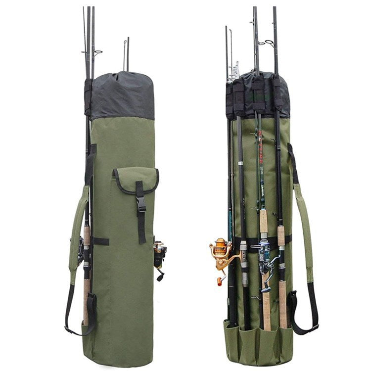Bolsa de caña de pescar exterior multifuncional en cilindro