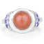 3.01 Carat Peach Moonstone & Tanzanite Sterling Silver Ring