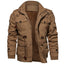 Parka d'hiver zippé pour homme avec capuche détachable