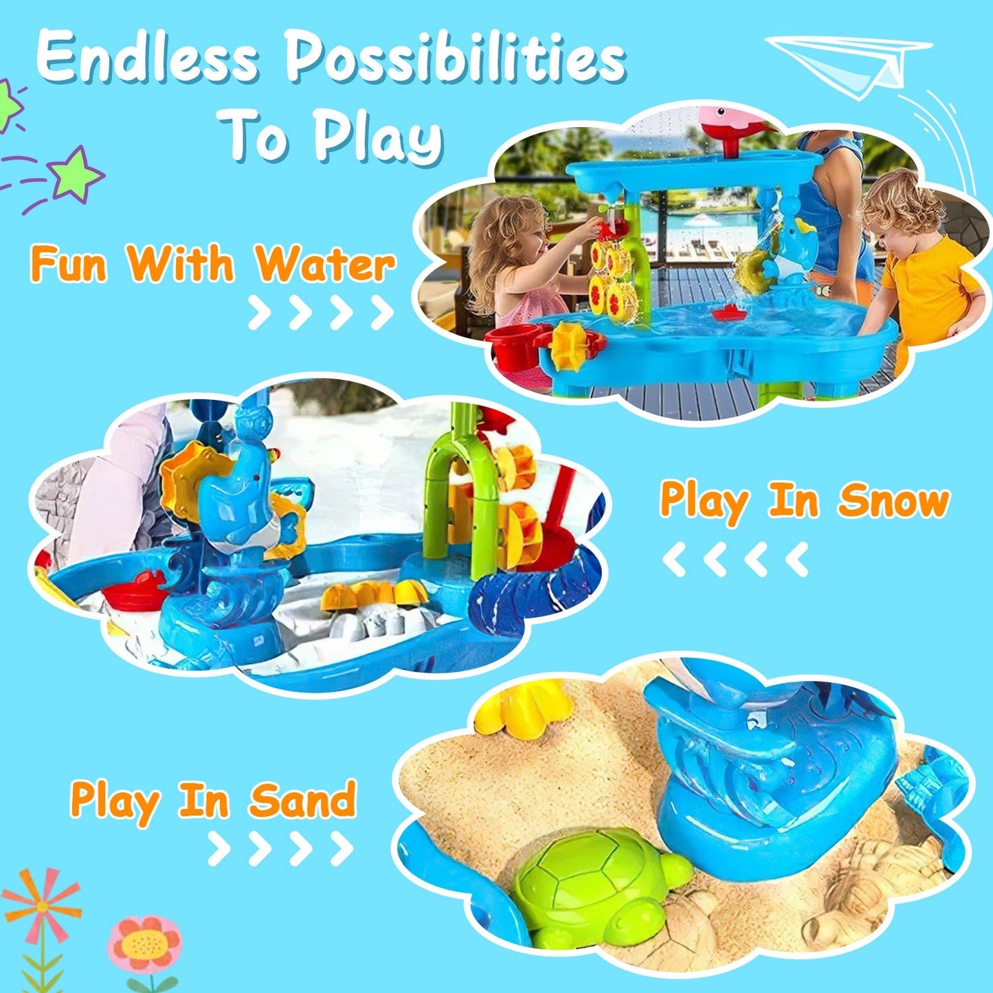 Table d'eau et de sable GBruno pour enfants