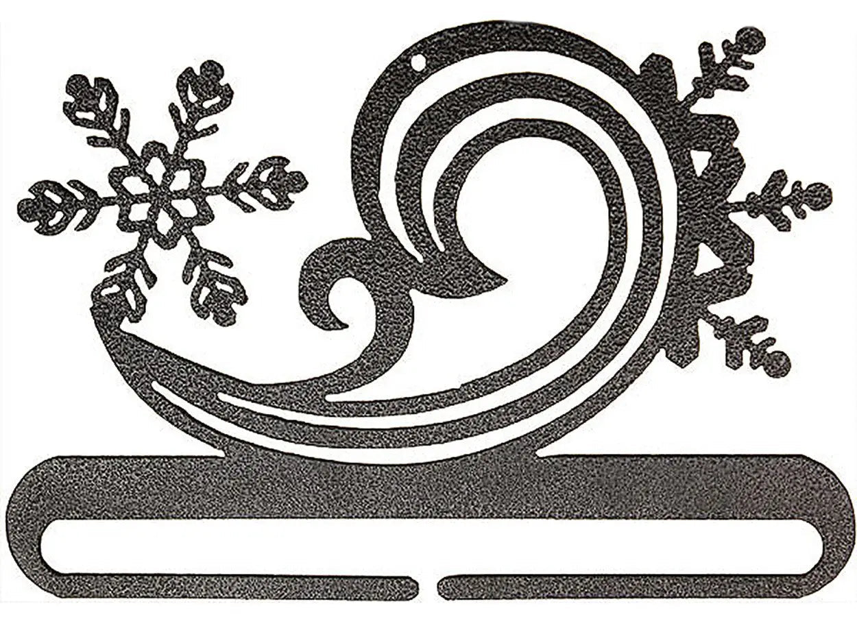 6in Snowy Swirl Split Bottom Charcoal Display Base