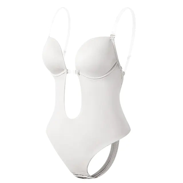 Deep V-Neck Shapewear Bodysuit for Women