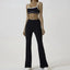 Conjunto de Yoga con Tirantes y Color Contrastante