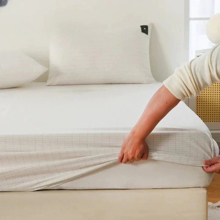 Drap housse en coton premium avec bandes élastiques