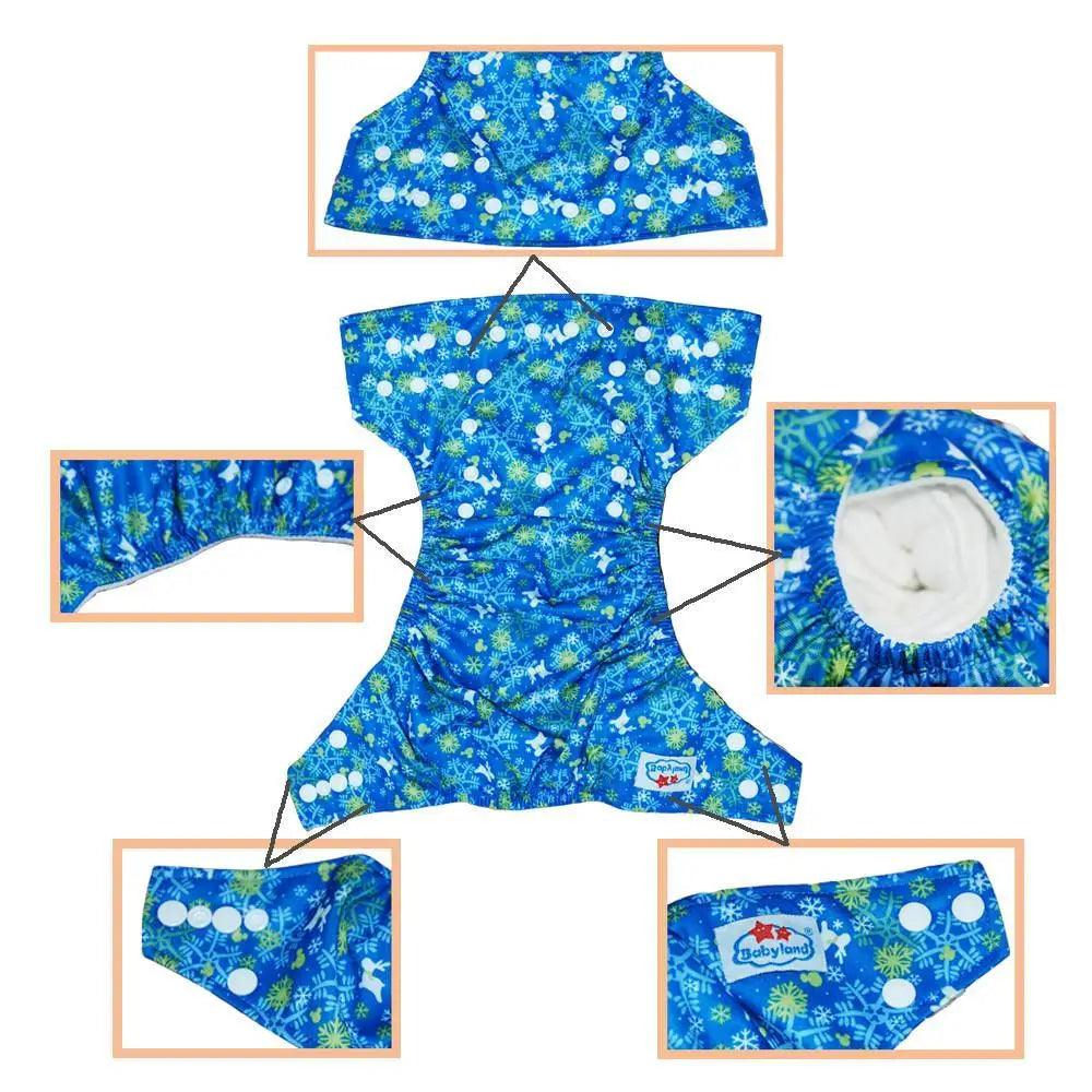 6-Pack Premium Baby Cloth Diapers with Microfleece Lining