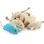 Ensemble de jouets en peluche en forme de souris avec herbe à chat - 6 pièces