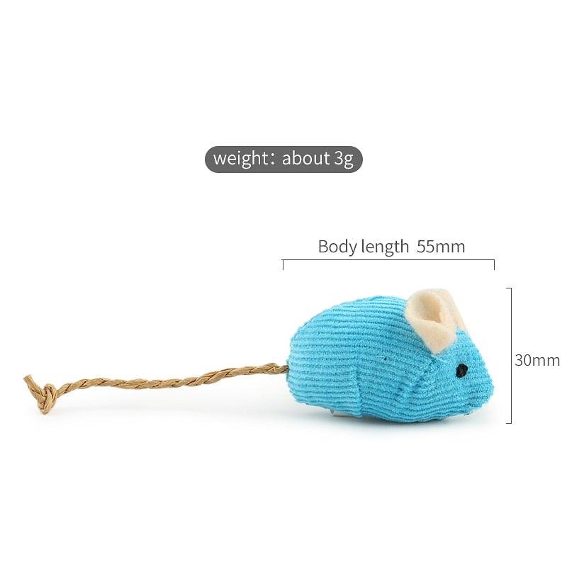 Ensemble de jouets en peluche en forme de souris avec herbe à chat - 6 pièces