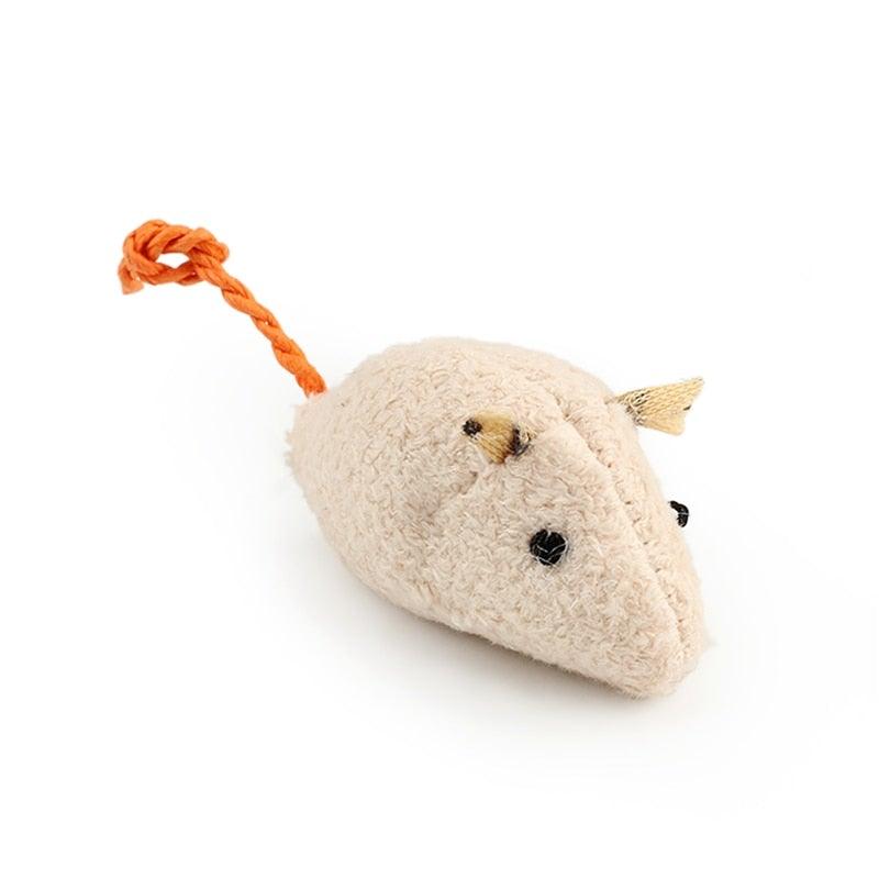 Ensemble de jouets en peluche en forme de souris avec herbe à chat - 6 pièces