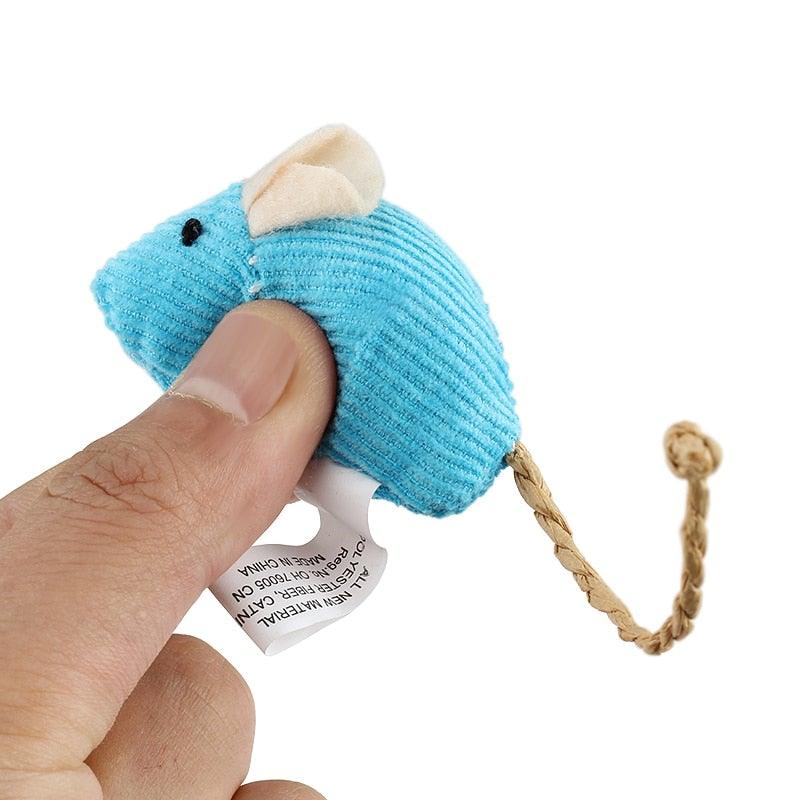 Ensemble de jouets en peluche en forme de souris avec herbe à chat - 6 pièces