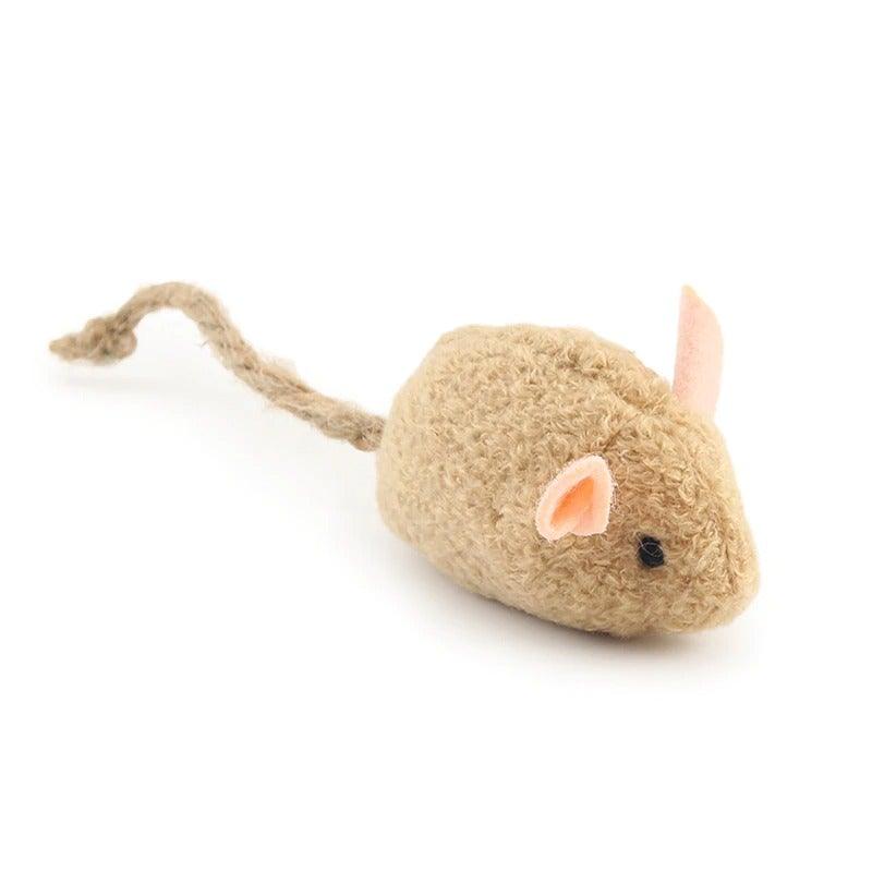 Ensemble de jouets en peluche en forme de souris avec herbe à chat - 6 pièces