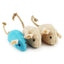 Ensemble de jouets en peluche en forme de souris avec herbe à chat - 6 pièces