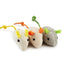 Ensemble de jouets en peluche en forme de souris avec herbe à chat - 6 pièces