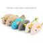 Ensemble de jouets en peluche en forme de souris avec herbe à chat - 6 pièces