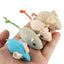 Ensemble de jouets en peluche en forme de souris avec herbe à chat - 6 pièces