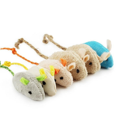 6-Piece Catnip Plush Mouse Toy Set for Cats