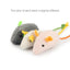 Ensemble de jouets en peluche en forme de souris avec herbe à chat - 6 pièces