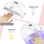 Lampe à ongles UV LED LKE 72W pour le durcissement du vernis à ongles en gel