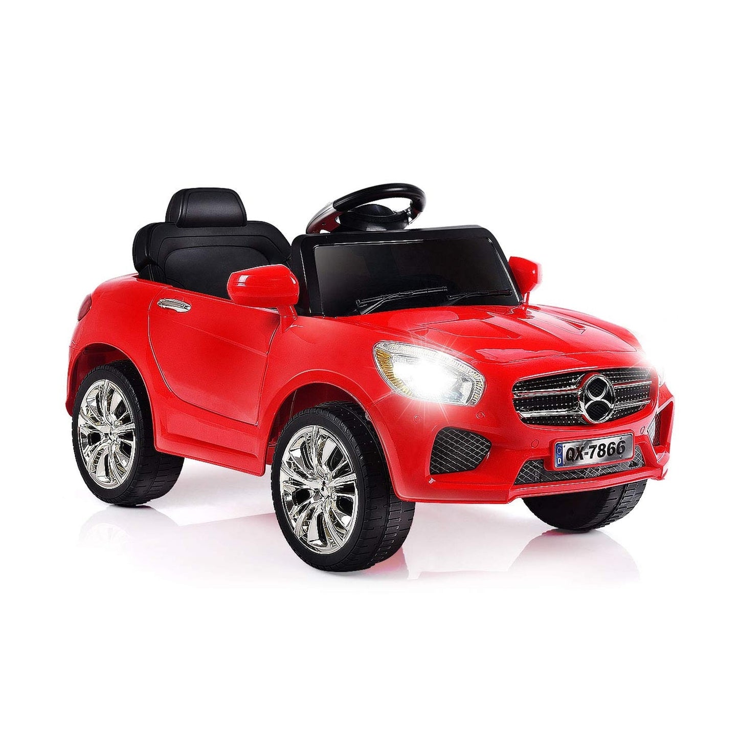 Voiture à batterie télécommandée pour enfants 6V - Rouge