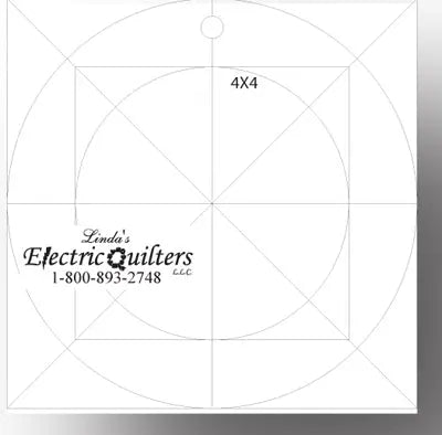 Premium 6" x 6" Square Template for Custom Quilting