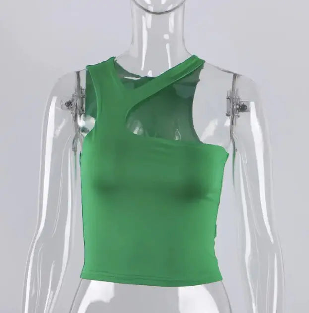Halter Tight-Fitting Sleeveless Top