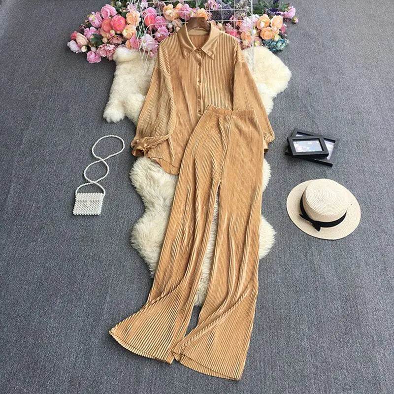 Elegant Pleated Set for Women