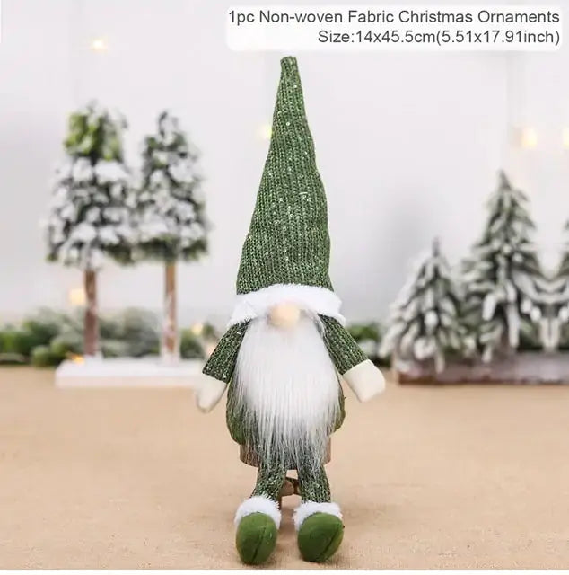 Muñeco de Navidad Gnomo Sin Rostro - Decoración Navideña Caprichosa