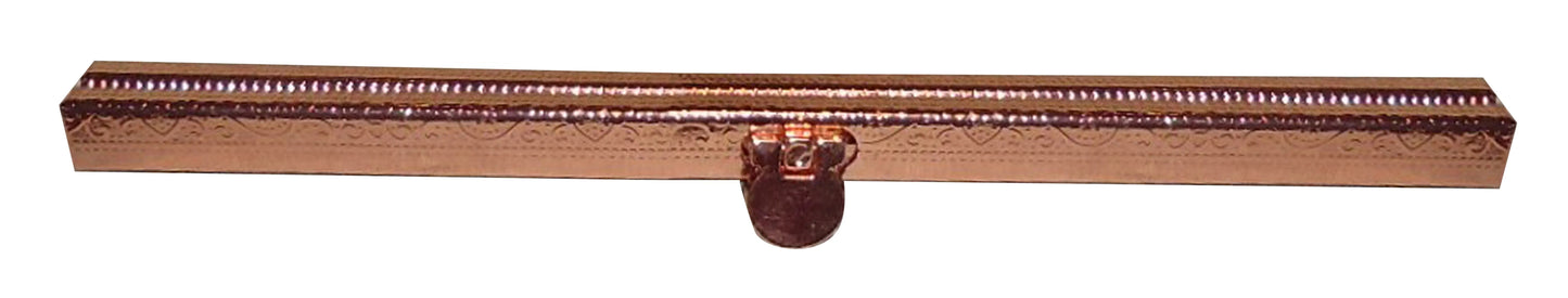 Elegant 7-1/2in Embossed Rose Gold Wallet Clasp