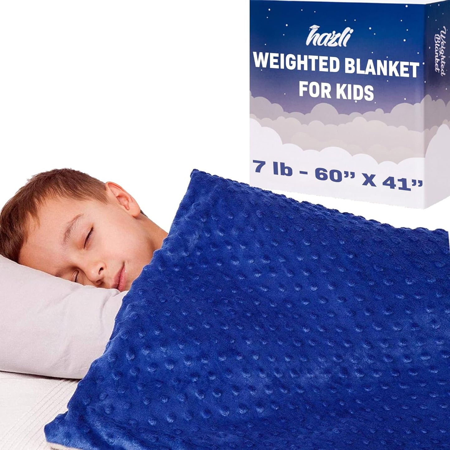Cozy 7 Lbs Weighted Blanket for Kids with Soft Removable Cover - 41" x 60" - Korvel