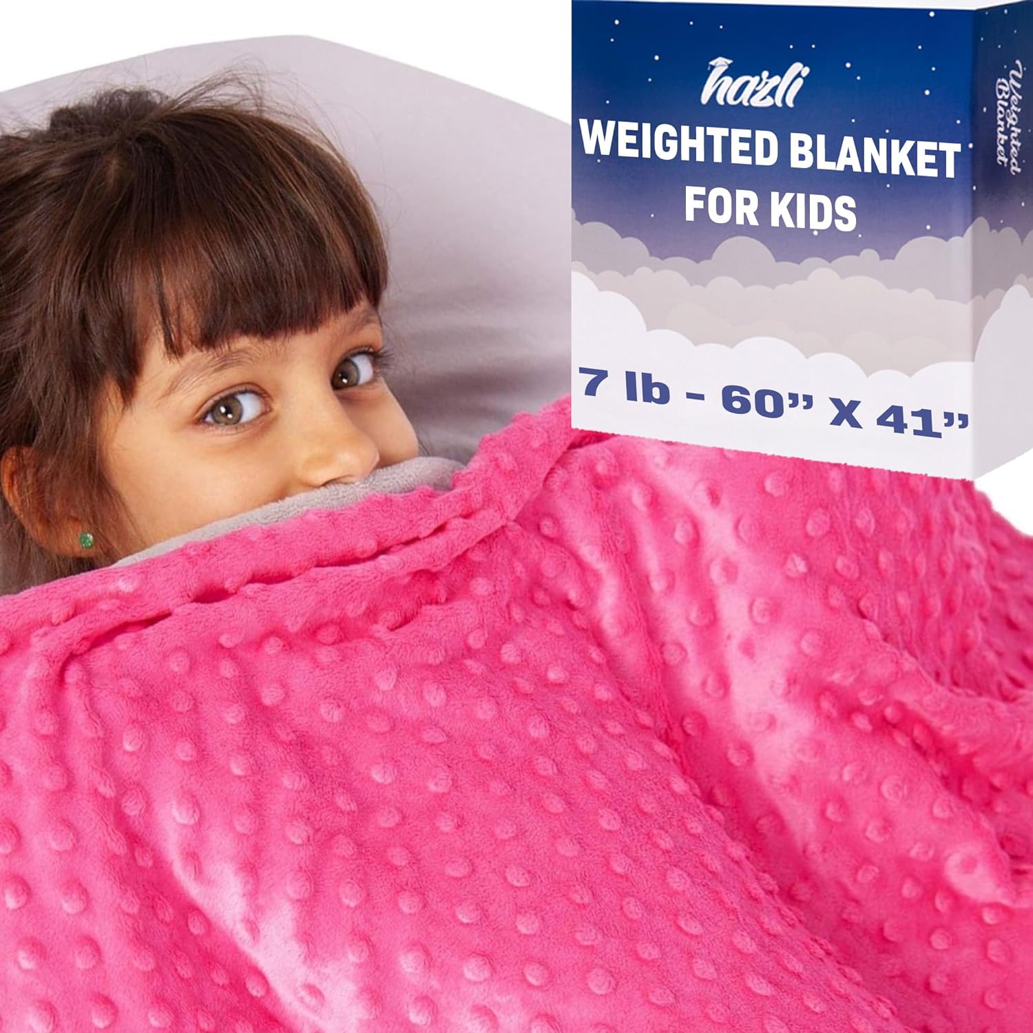 Cozy 7 Lbs Weighted Blanket for Kids with Soft Removable Cover - 41" x 60" - Korvel