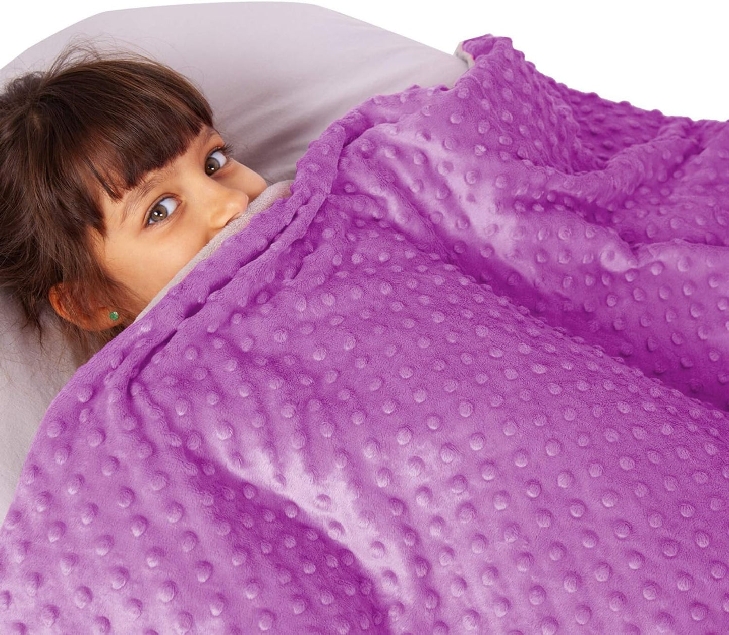 Cozy 7 Lbs Weighted Blanket for Kids with Soft Removable Cover - 41" x 60" - Korvel