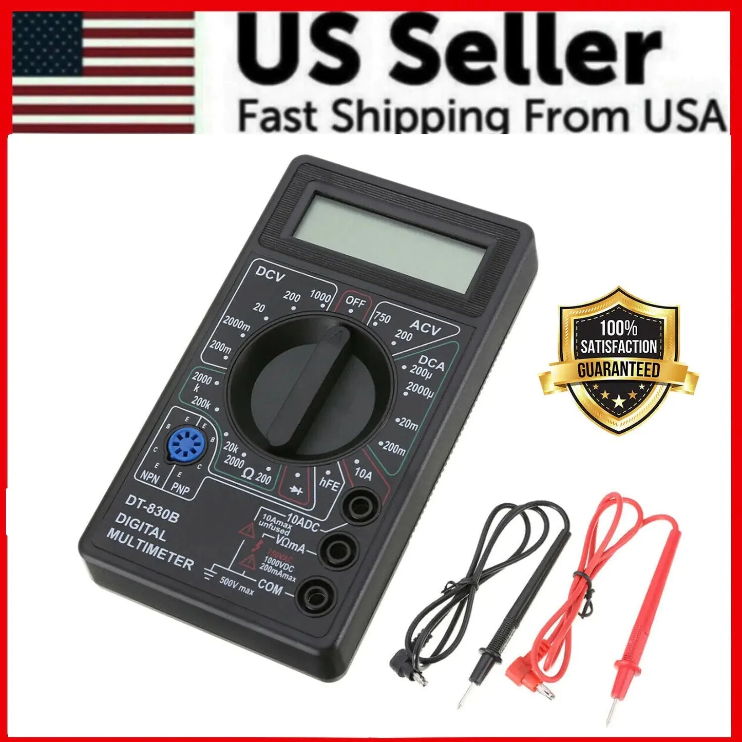 7 Function Digital Multimeter for AC/DC Voltage and Current Measurement