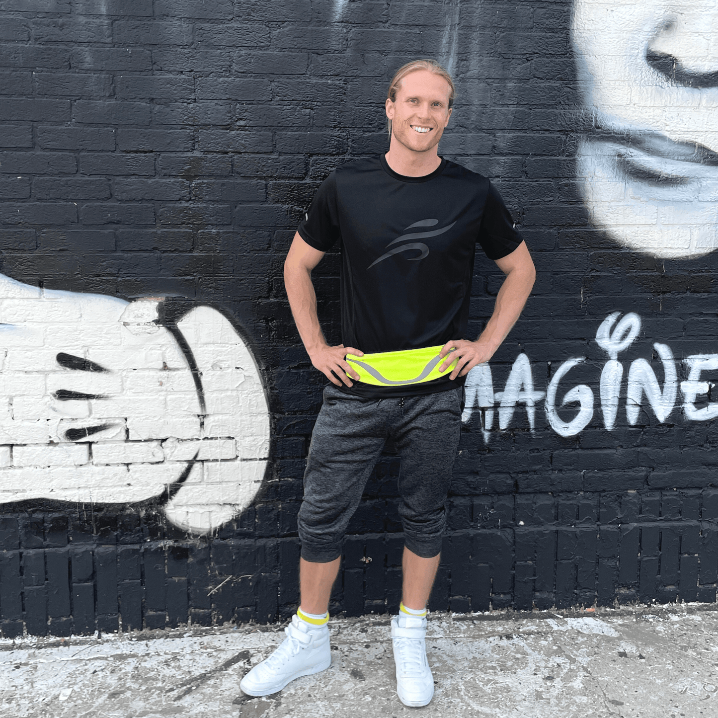 Water-Resistant Sport Waist Pack with Reflective Strip