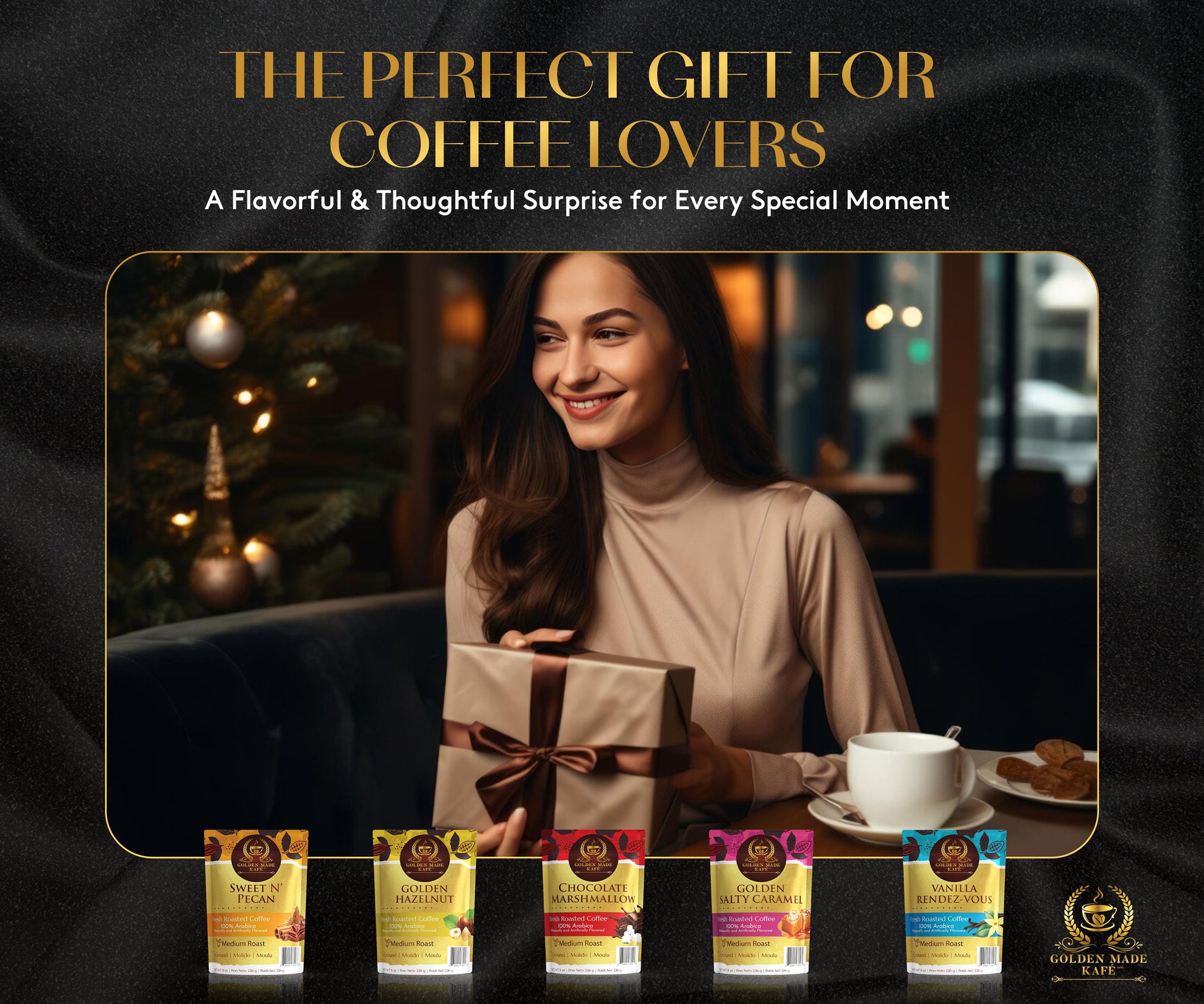 8oz PREMIUM GROUND COFFEE - GOLDEN SALTY CARAMEL - Korvel