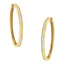 Boucles d'oreilles créoles en or jaune 14K avec diamants en channel