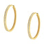 Boucles d'oreilles créoles en or jaune 14K avec diamants en channel