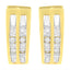 Boucles d'oreilles créoles en cœur en or jaune 10K avec diamants