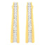 10K Yellow Gold Channel Set Diamond J-Hoop Earrings