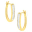 10K Yellow Gold Princess-Cut Diamond Hoop Earrings