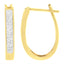 10K Yellow Gold Princess-Cut Diamond Hoop Earrings