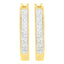 10K Yellow Gold Princess-Cut Diamond Hoop Earrings