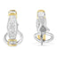 14K Two-Toned Gold Diamond Earrings with Round and Princess Cuts