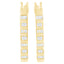 10K Yellow Gold Diamond Oblong Hoop Earrings