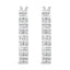 Pendientes U de Oro Blanco de 10K con Diamantes de 1.0 Cttw